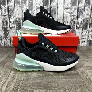 Nike Air Max 270 Black & Mint Athletic Shoes